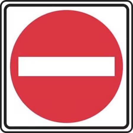 Accuform TRAFFIC SIGN DO NOT ENTER 24 X 24 FRR382RA FRR382RA